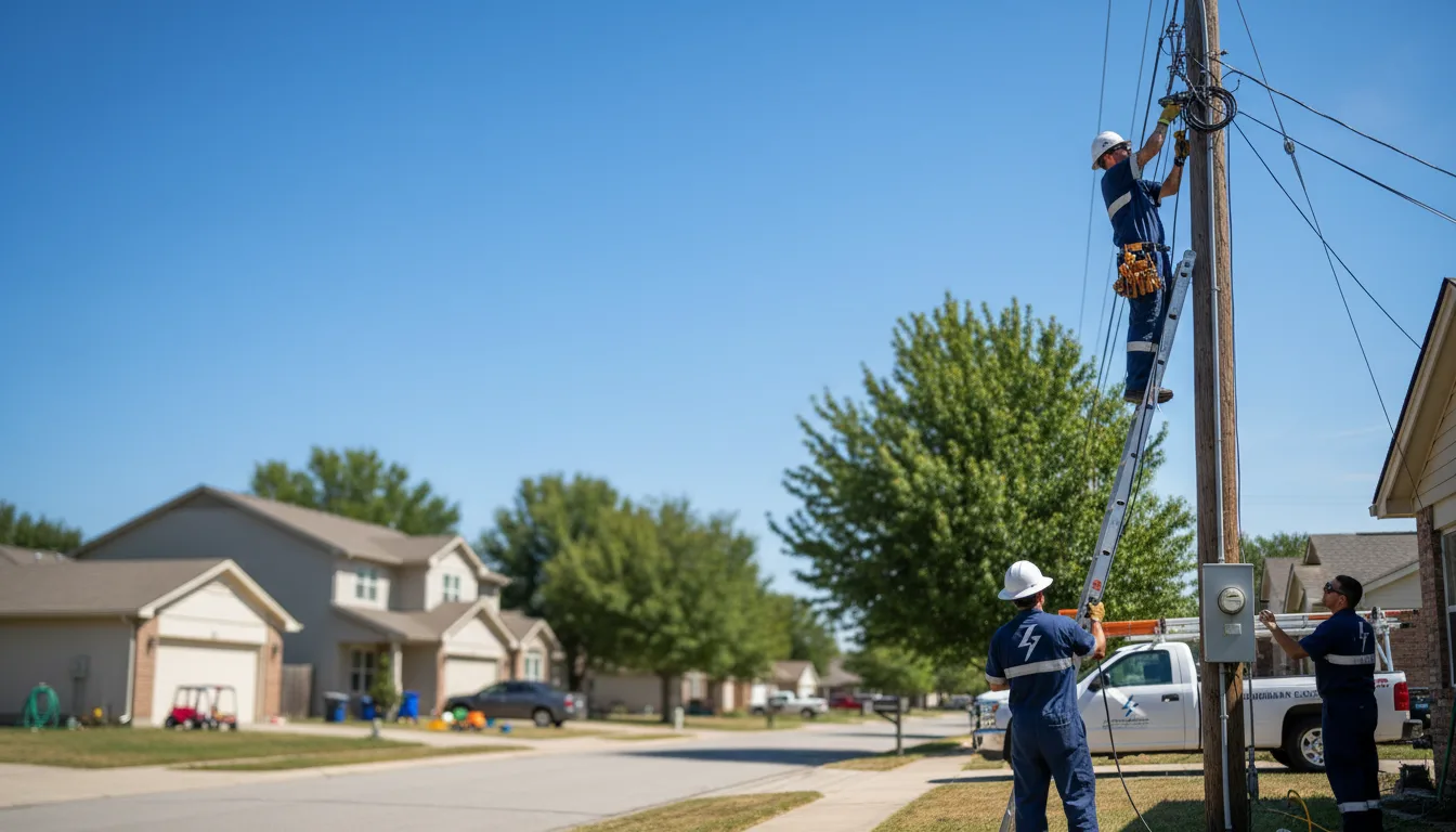 Residential electrician providing installation services in Vancourt, TX